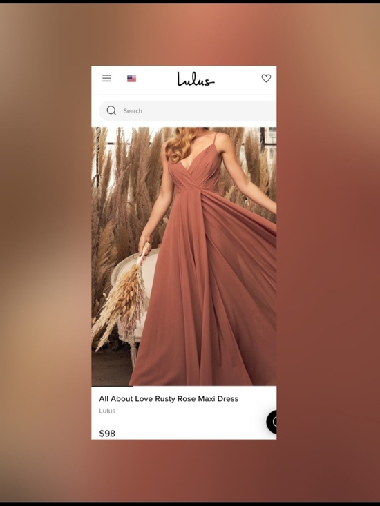 Lulus Dresses & Skirts - Lulu's Rusty Rose V-Neck Chiffon Maxi Dress